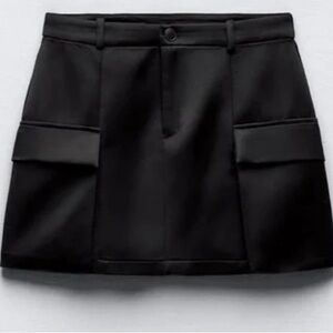 Zara Satin Cargo Utility Mini Skirt Urban Outfitters TopShop Bloggers Sold Out M